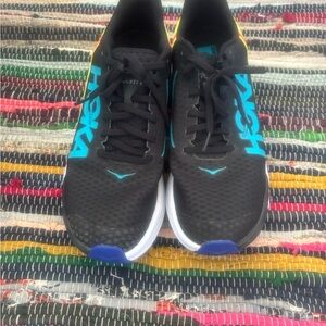 Hoka Black and Blue Athletic Shoes for Running